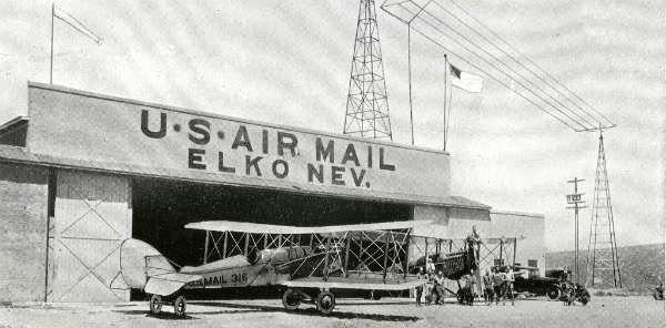 Elko, Nevada Airmail Hangar and Plane