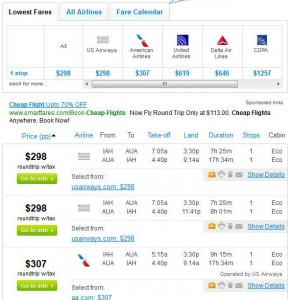 Houston to Aruba: Fly.com Search Results