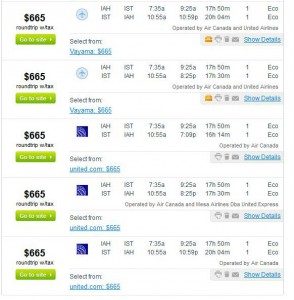 Houston-Istanbul: Fly.com Search Results