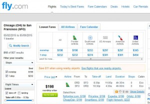 Chicago-San Francisco: Fly.com Search Results
