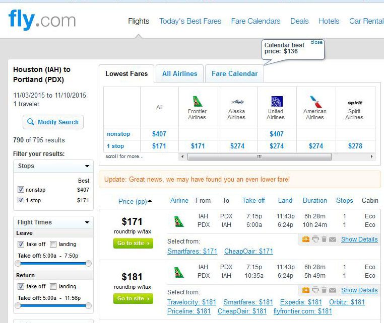 $127-$181 -- Houston to San Diego, LA & Portland (R/T) | Fly.com Travel