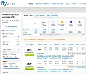 Minneapolis-Las Vegas: Fly.com Search Results