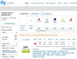 Chicago-Istanbul: Fly.com Search Results