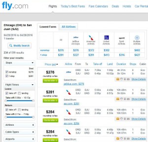 Chicago-San Juan: Fly.com Search Results