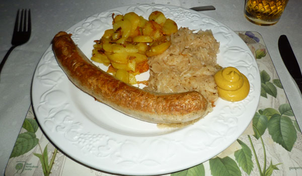 Bratwurst and Sauerkraut (Godfrey Hall)