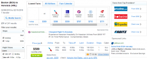NYC to Sao Paulo: Fly.com Results Page