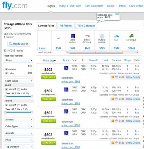 Chicago-Cork: Fly.com Search Results