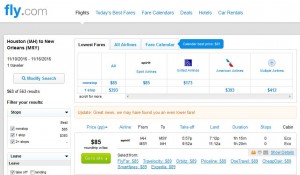 IAH-MSY: Fly.com Search Results ($89)