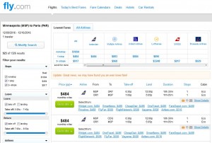 Minneapolis-Paris: Fly.com Search Results