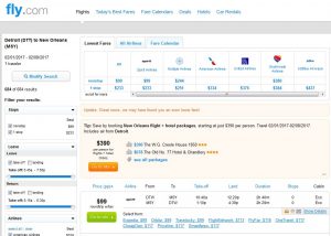 DTT-MSY: Fly.com Search Results ($117)