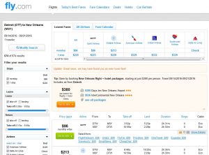 DTT-MSY: Fly.com Search Results ($99)