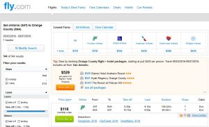 SAT-SNA: Fly.com Search Results