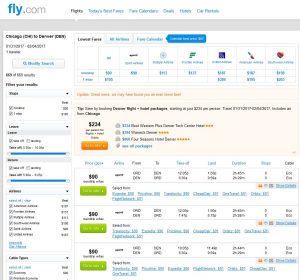 CHI-DEN: Fly.com Search Results ($91)