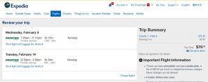 CHI-MIA: Expedia Booking Page