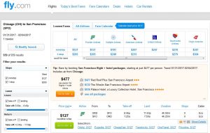 CHI-SFO: Fly.com Search Results ($127)