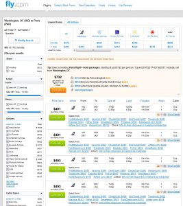 IAD-PAR: Fly.com Booking Page (Feb)